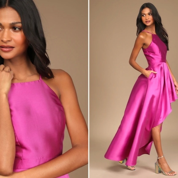 LULU's Prom Wedding Chic Special Event Elegant Sexy High Low Hem Dress - Picture 3 of 4